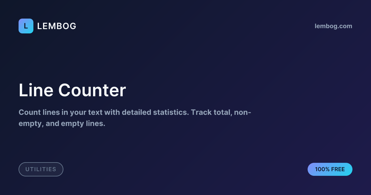 Line Counter - Count Lines Online | Lembog